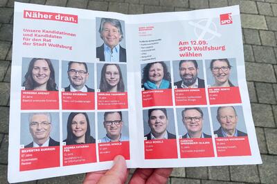 Flyer zur Kommunalwahl 2021 in Wolfsburg