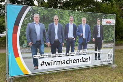 Wahlplakat zur Kommunalwahl 2021 in Wolfsburg