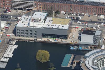 Baudokumentation der neuen Veranstaltungshalle 'Hafen 1' in der Autostadt in Wolfsburg