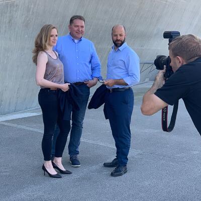 Beim Shooting der IGM-Geschäftsführung